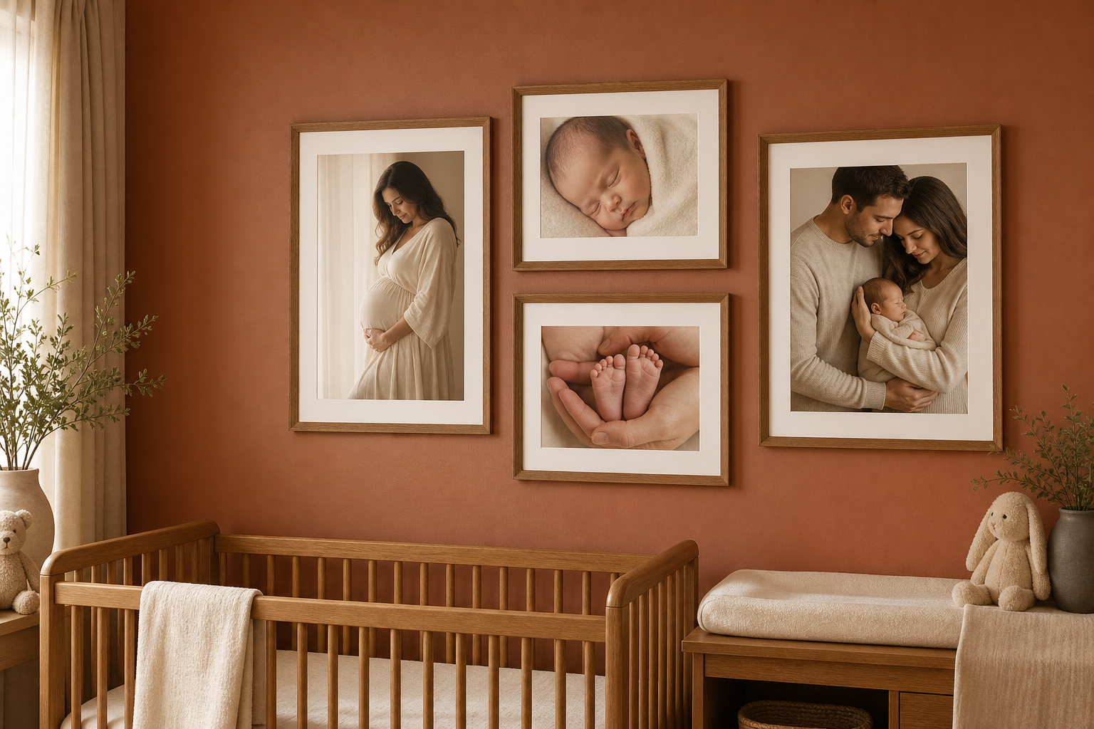 Stampe fotografiche incorniciate in cameretta